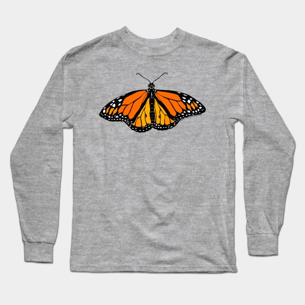 Monarch Butterfly Long Sleeve T-Shirt by Tinker and Bone Studio